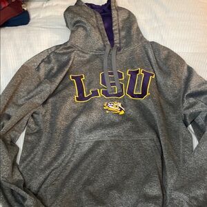 Gray LSU Men's Sweater